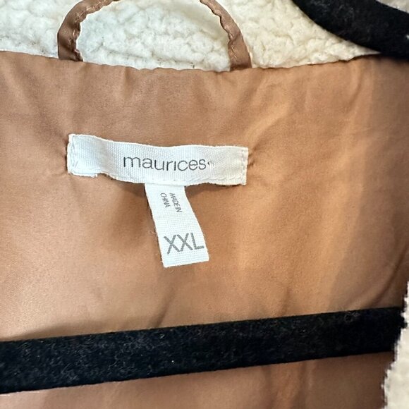 Faux fur warm fully lined women's vest XXL side pockets buttons beige brown - Picture 3 of 9